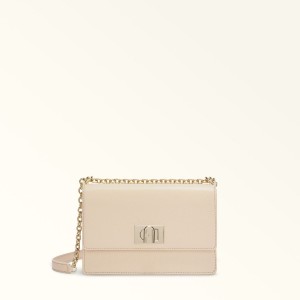 Furla 1927 Crossbody Veske Dame Pisket Krem | 2350-RLOIG