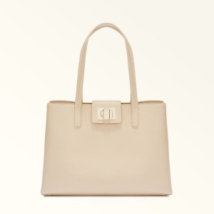 Furla 1927 Totes Dame Pisket Krem | 8372-NMBZX