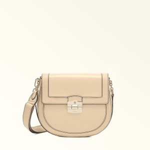 Furla CLUB 2 Crossbody Veske Dame Beige | 8463-NOJXM