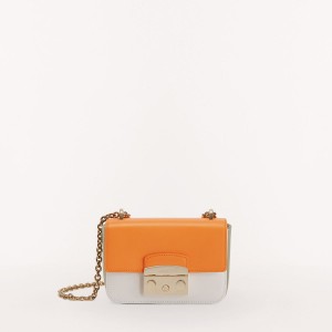 Furla METROPOLIS Crossbody Veske Dame Oransje Hvite | 3257-HNIBC