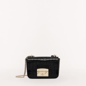 Furla METROPOLIS Crossbody Veske Dame Svarte | 6725-ISOFU