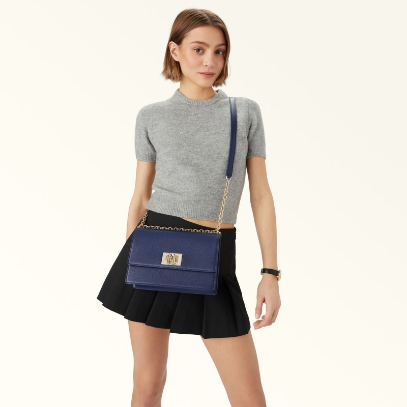 Furla 1927 Crossbody Veske Dame Marineblå | 1672-TENJW