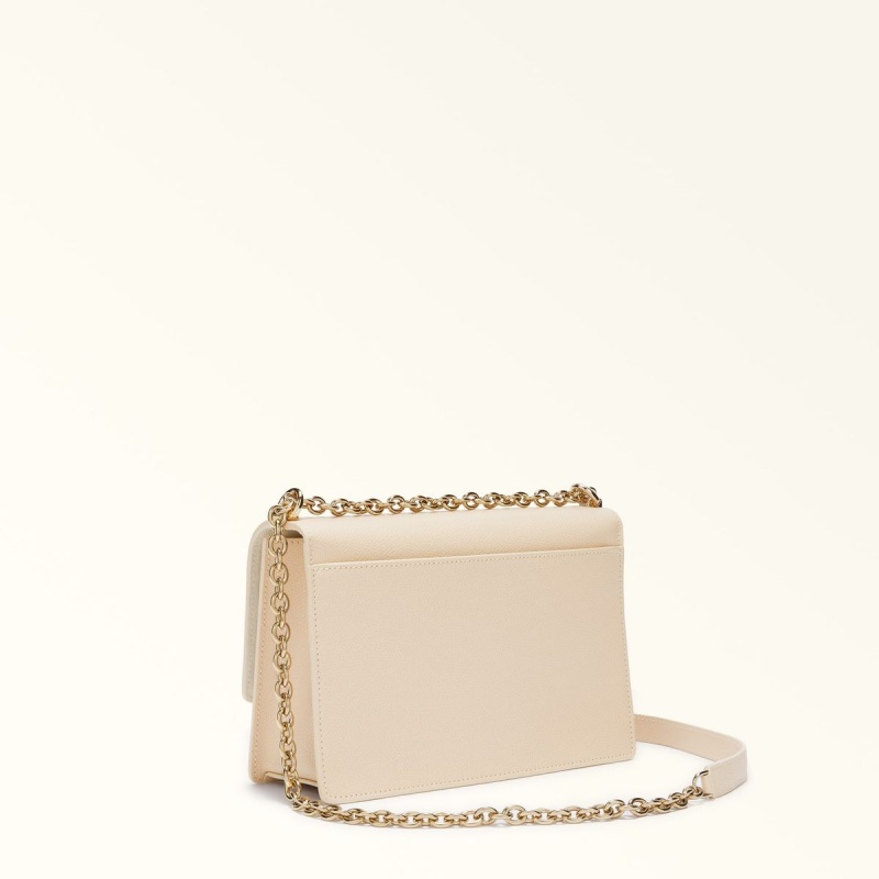 Furla 1927 Crossbody Veske Dame Pisket Krem | 2350-RLOIG