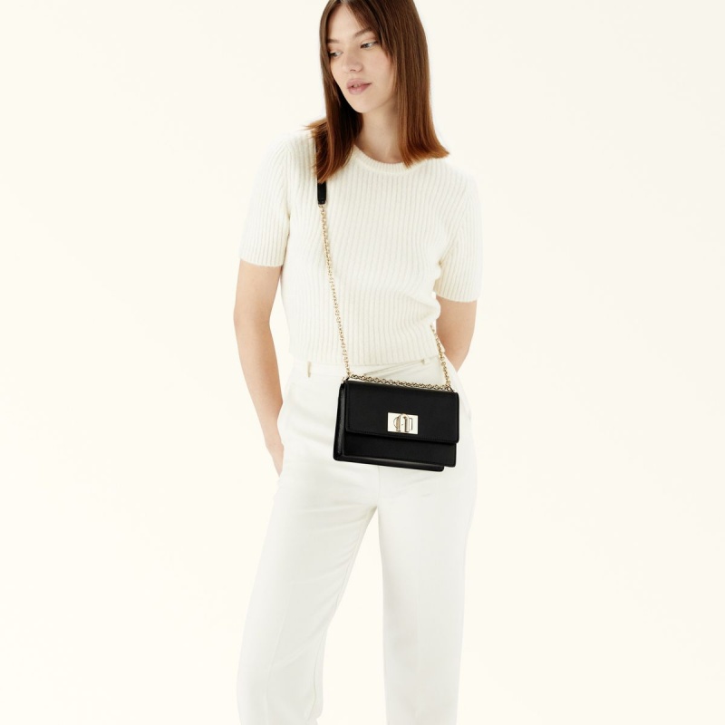 Furla 1927 Crossbody Veske Dame Svarte | 7401-MNCPW