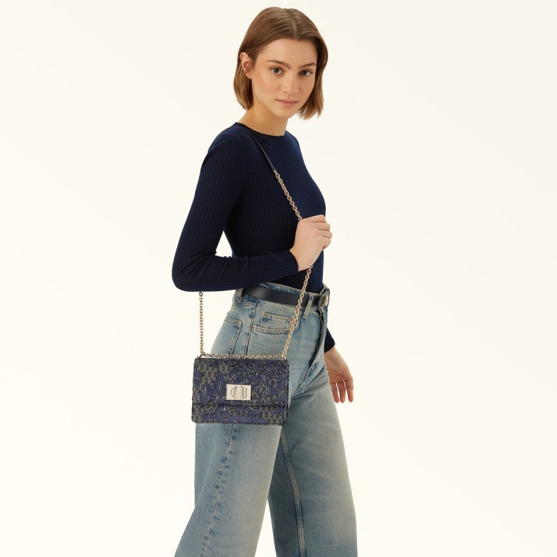 Furla 1927 Crossbody Veske Dame Svarte | 0639-HIKMG