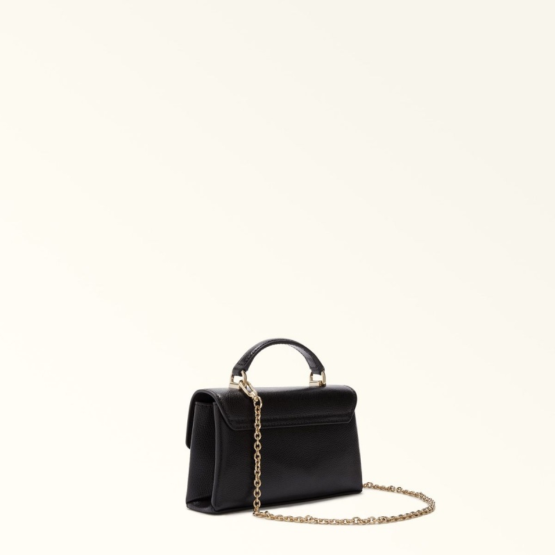 Furla 1927 Mini Vesker Dame Svarte | 4831-EIXVJ