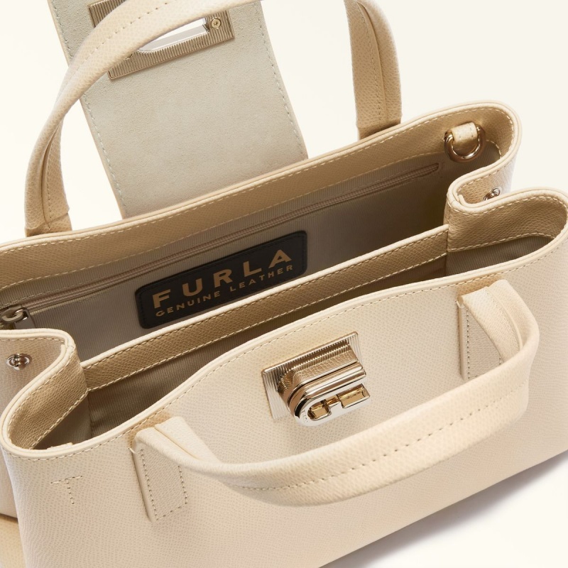 Furla 1927 Totes Dame Pisket Krem | 5834-BAEWJ