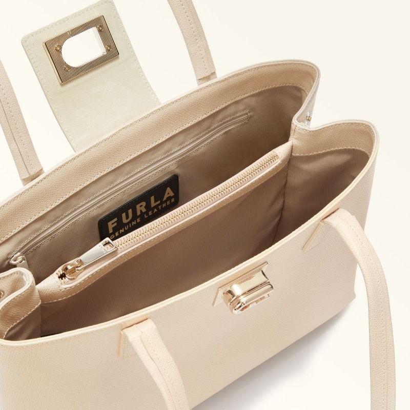 Furla 1927 Totes Dame Pisket Krem | 8372-NMBZX