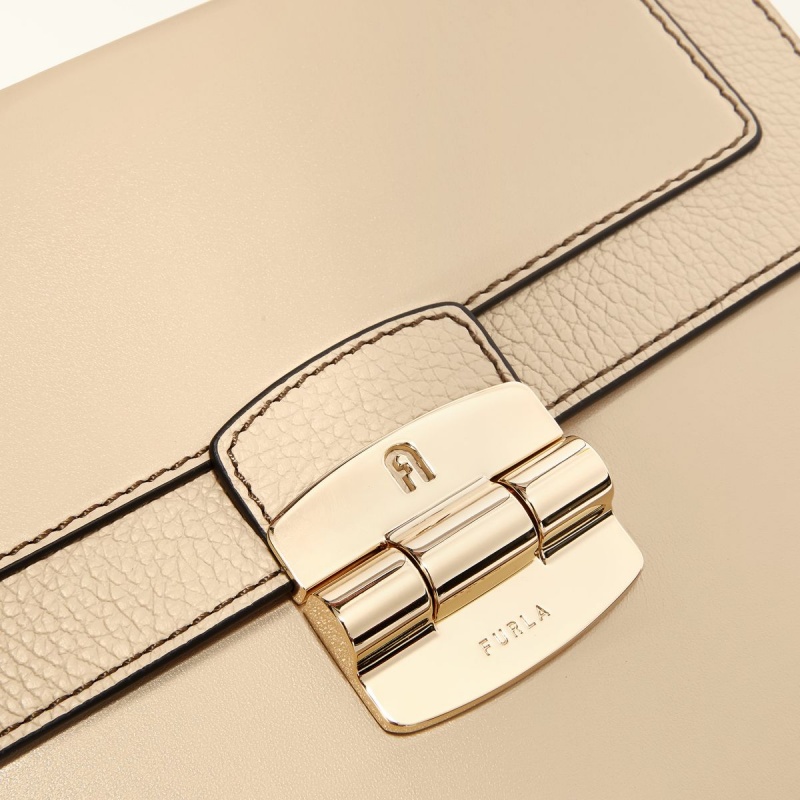 Furla CLUB 2 Crossbody Veske Dame Beige | 8463-NOJXM