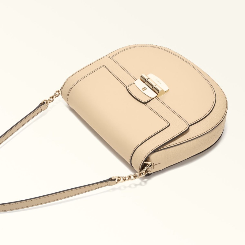 Furla CLUB 2 Crossbody Veske Dame Beige | 8463-NOJXM