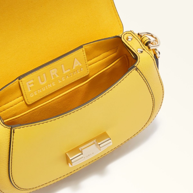 Furla CLUB 2 Crossbody Veske Dame Gul | 5061-TOMVK