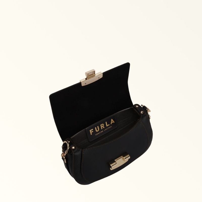 Furla CLUB 2 Crossbody Veske Dame Svarte | 7612-QHIYV