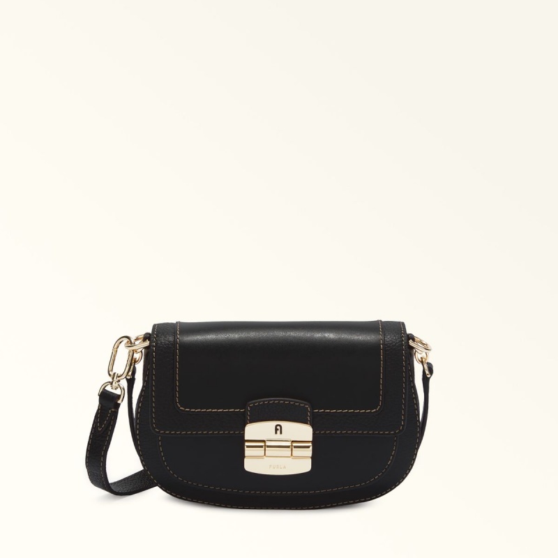 Furla CLUB 2 Crossbody Veske Dame Svarte | 7612-QHIYV