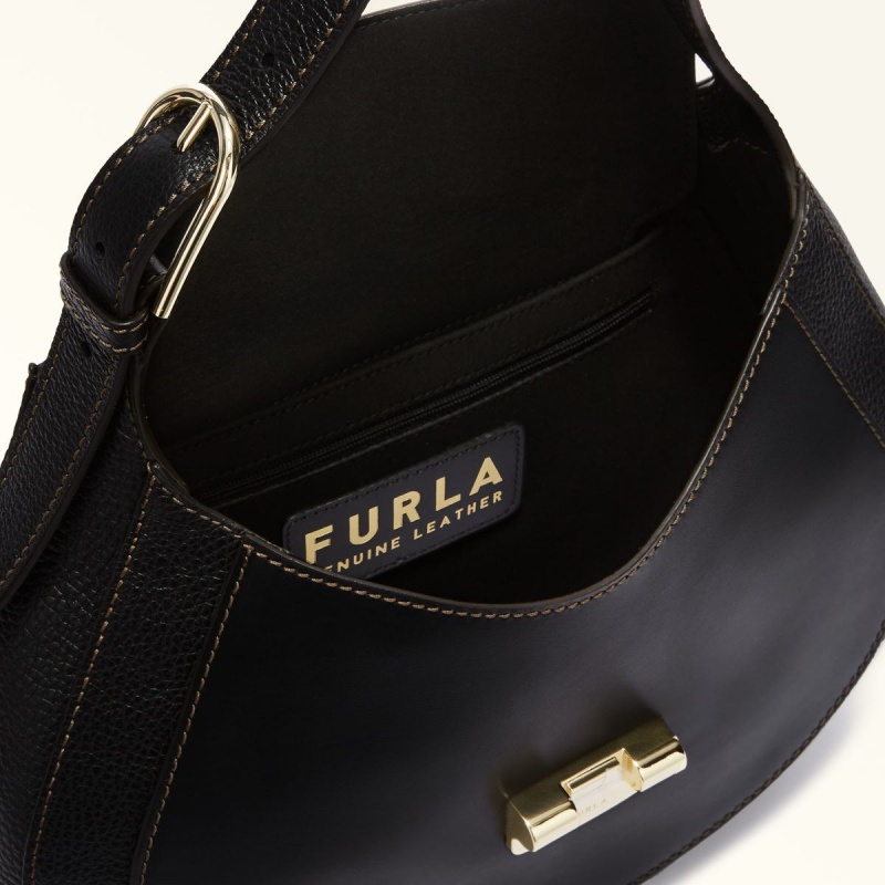 Furla CLUB 2 Skulderveske Dame Svarte | 6758-BNUJR