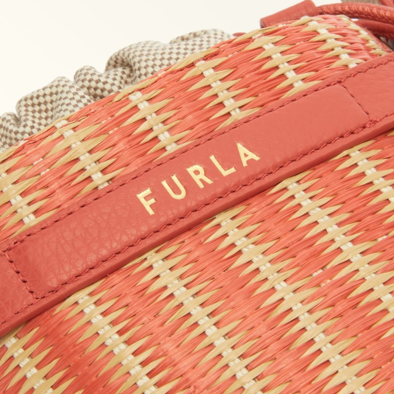 Furla GIOVE Bøtteposer Dame Rød Gul | 5469-TJDYP