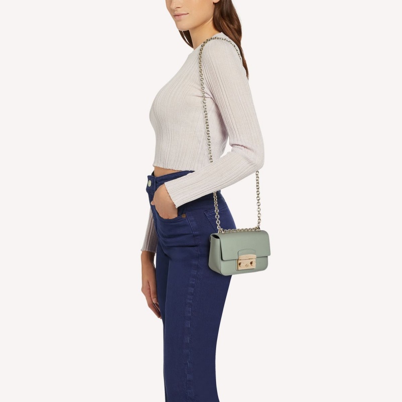 Furla METROPOLIS Crossbody Veske Dame Mint | 8751-UJKZC