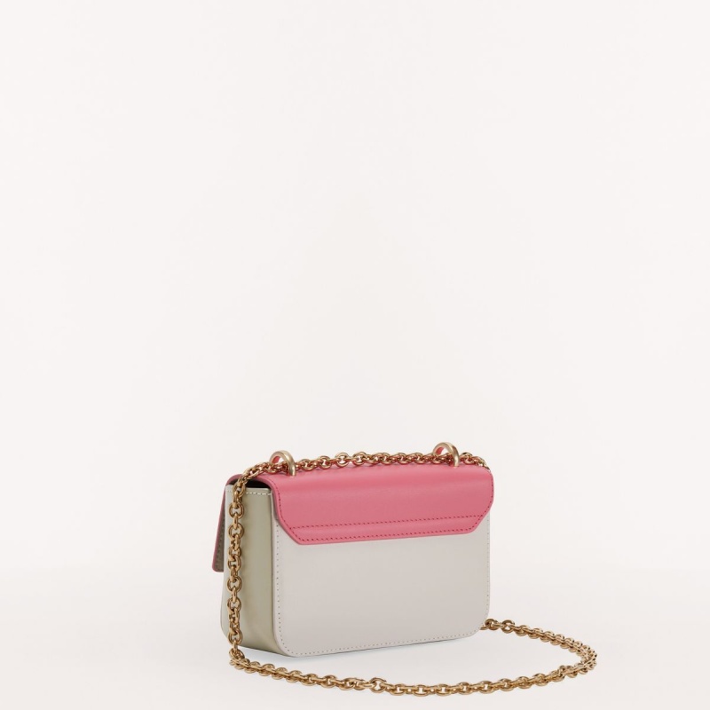 Furla METROPOLIS Crossbody Veske Dame Rosa Hvite | 9247-BJZSC