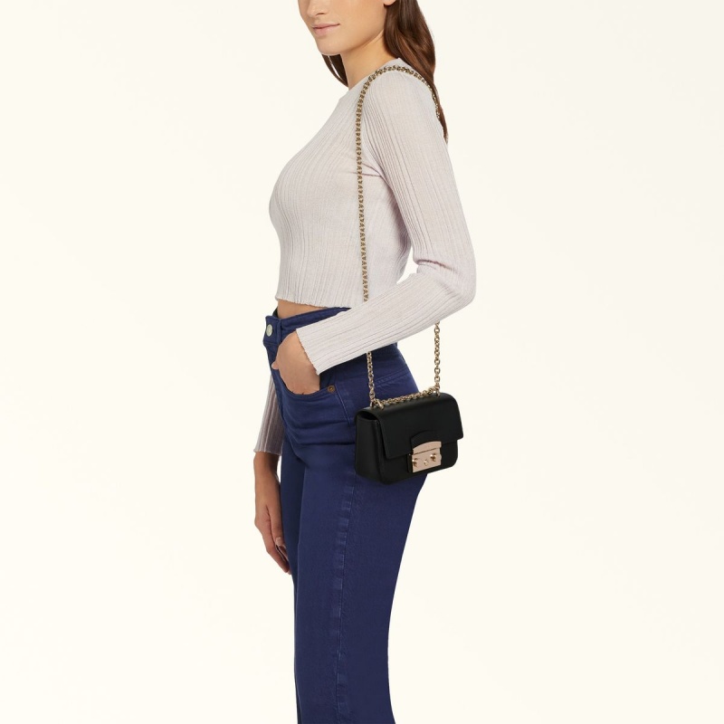 Furla METROPOLIS Crossbody Veske Dame Svarte | 0519-IYTHP