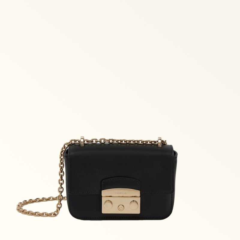 Furla METROPOLIS Crossbody Veske Dame Svarte | 0519-IYTHP