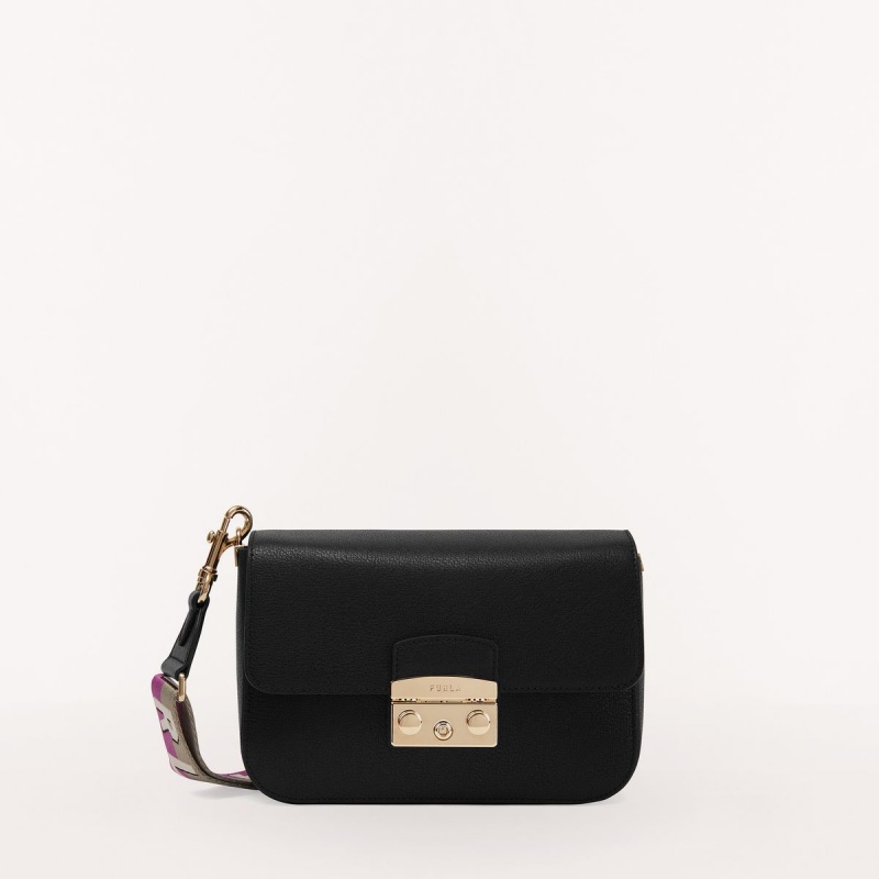 Furla METROPOLIS Crossbody Veske Dame Svarte Lilla | 1392-MOLWQ