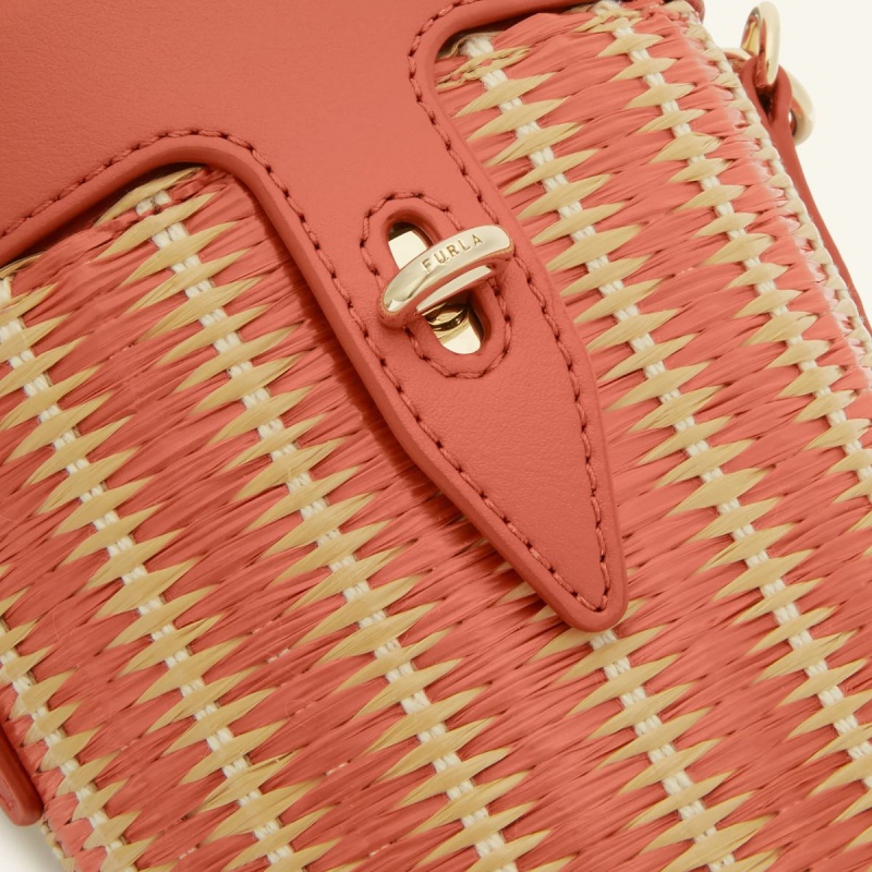 Furla NET Crossbody Veske Dame Rød Gul | 2831-GZEDV