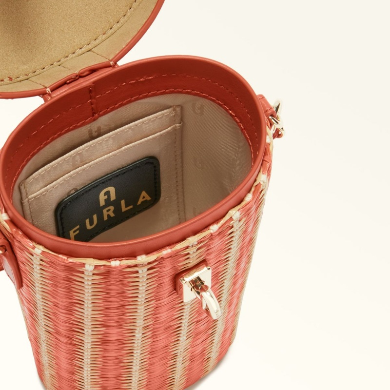 Furla NET Crossbody Veske Dame Rød Gul | 2831-GZEDV