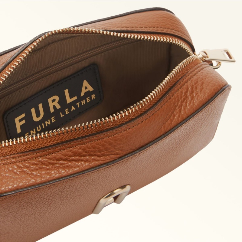 Furla PRIMULA Crossbody Veske Dame Brune | 1750-GXZKR